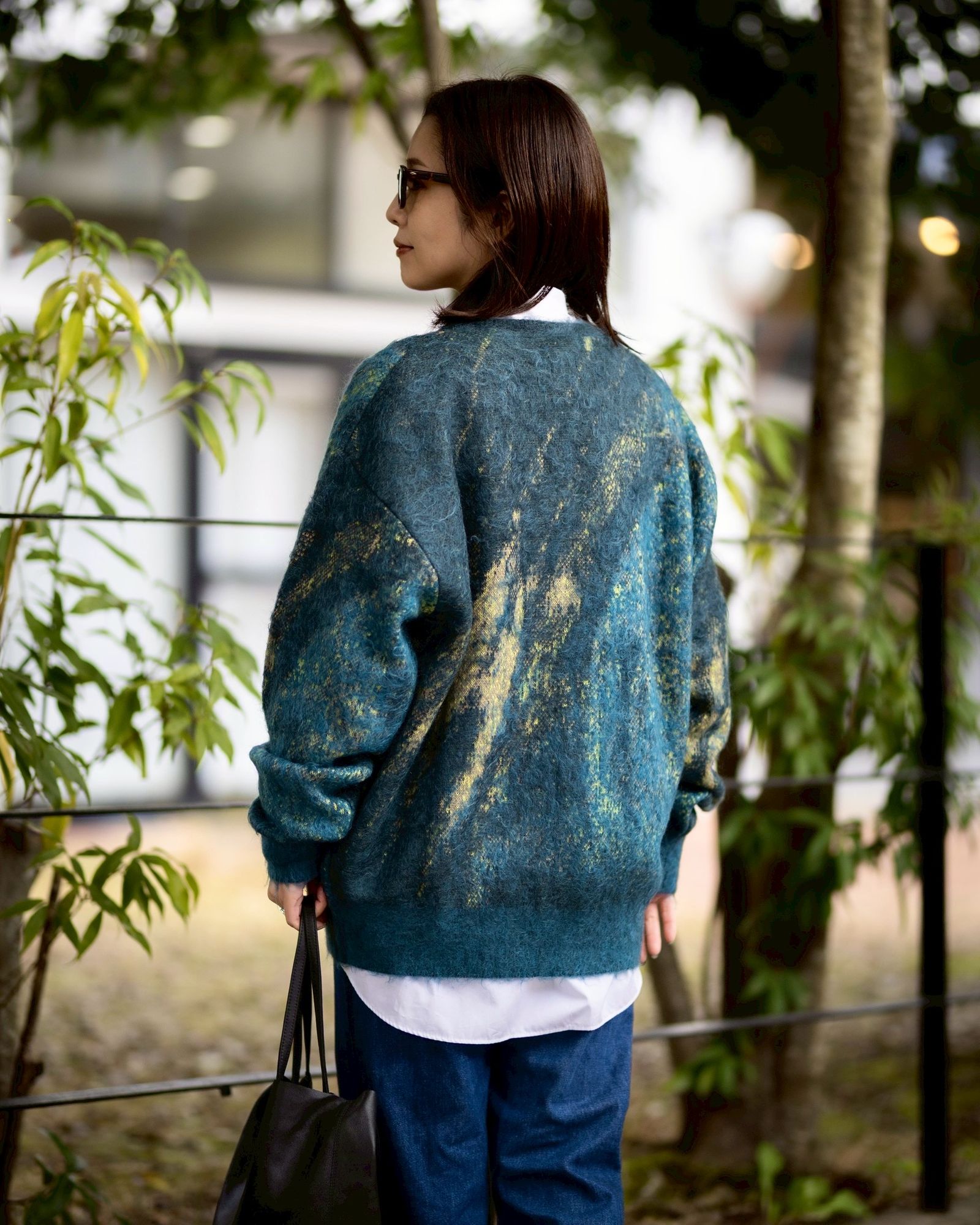 YOKE Abstract Jaquard Mohair Cardigan style 2025.11.29