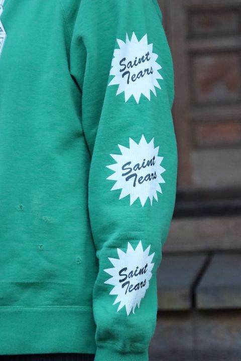 ©SAINT M×××××× 22SS SAINT TEARS ON THE MLK CTN SWT SH"GREEN"style.