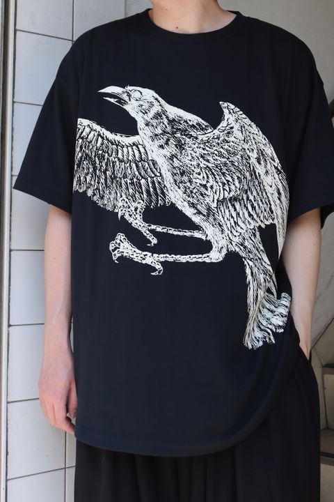 Yohji Yamamoto×New Era CROW PRINT OVERSIZED PERFORMANCE S/S TEE style.2022.4.12.