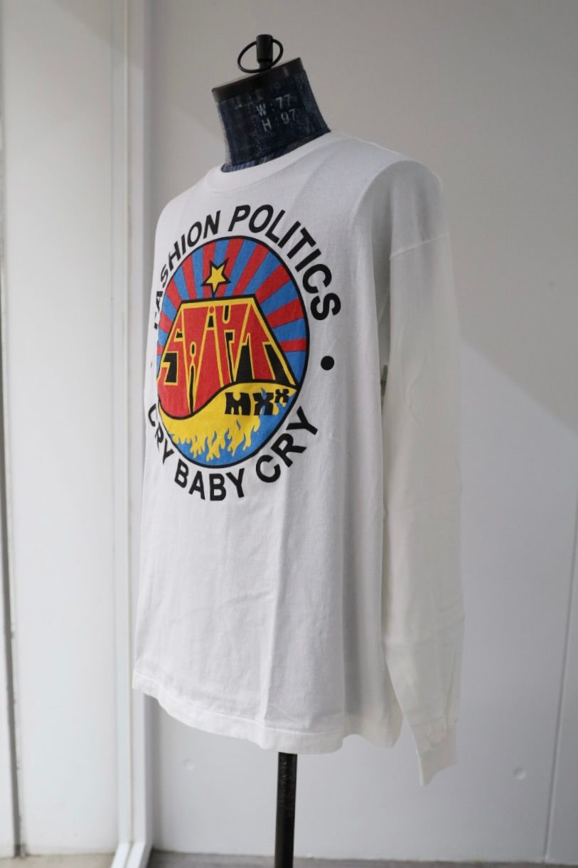 セントマイケル Tシャツ FASHION POLITICS LS TEE(SM-HR1-0000-034)WHITE★9月13日(土)発売！