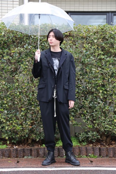 yohji yamamoto W-ヒモ開きレースアップパンツ(HD-P56-100) style.2021.1.24.