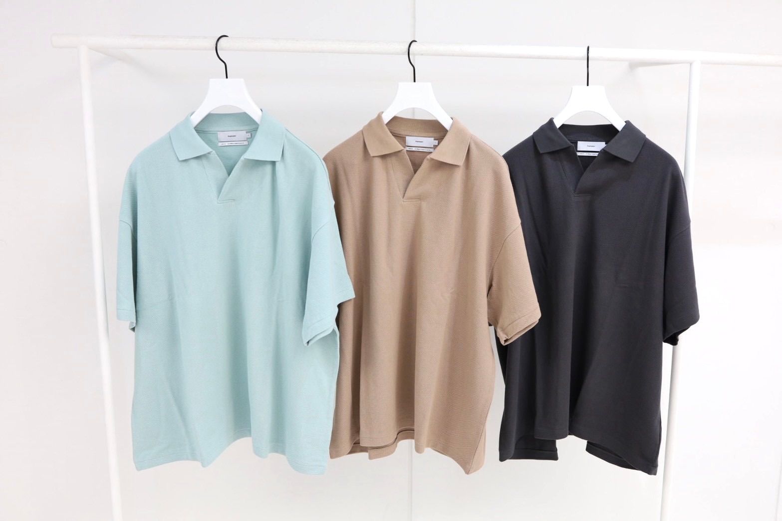 グラフペーパー 26SS Cotton Pique Jersey S/S Skipper Polo(GU261-70416)SMOKE BLUE☆4月11日(土)発売！