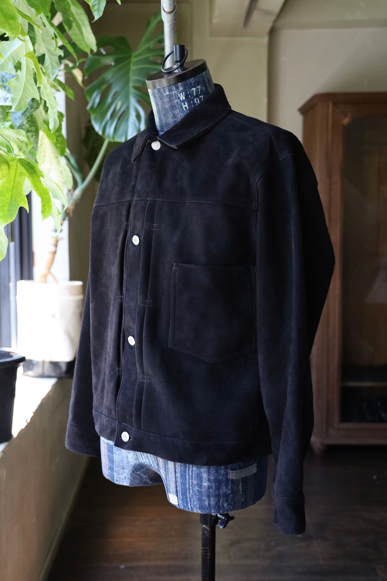 アプレッセ 2025 STYLE2 Suede Leather 1st Type Jacket(25AAP-01-10)BLACK