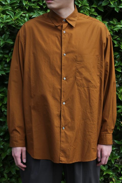 Graphpaper Broad L/S Oversized Regular Collar Shirt(GM212-50110B) style.2021.5.22
