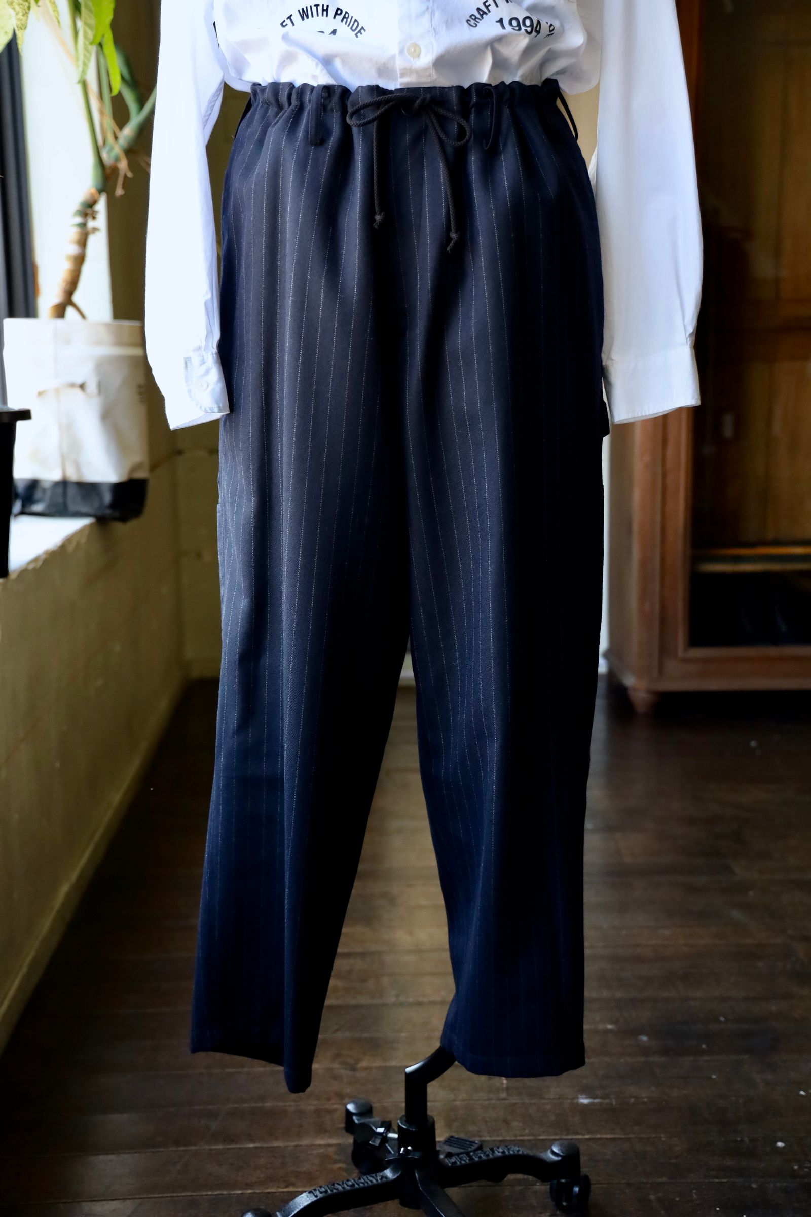 ワイズフォーメンY's for men 25AW STRIPED SERGE PAINTER PANTS (ML-P01-107)NAVY☆6月6日(金)新作発売！