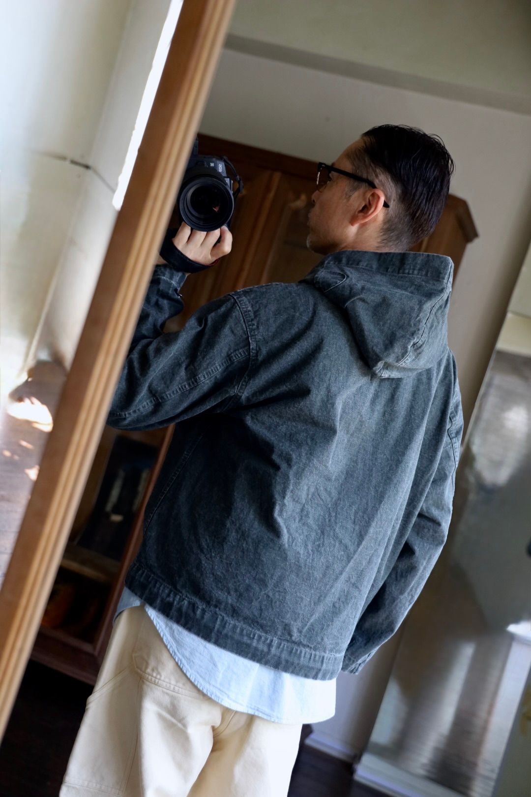 アプレッセ 2025 STYLE2 Vintage US Navy Zip Hoodie (25AAP-01-54)OLIVE