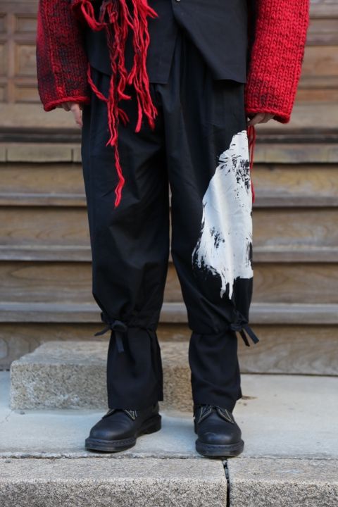 Yohji Yamamoto 朝倉ペイント手編タートルCニットstyle.10.1.