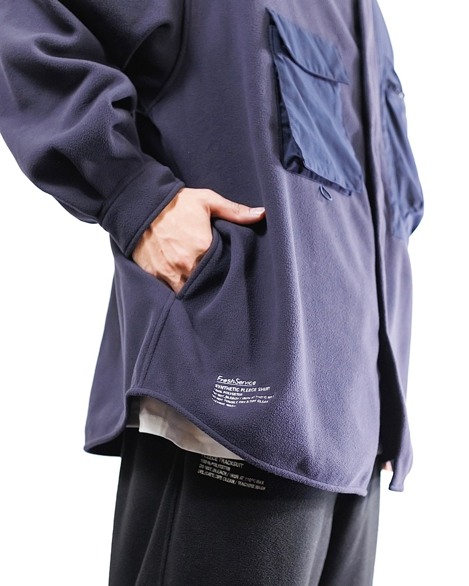 フレッシュサービス SYNTHETIC FLEECE SHIRT(FSC243-30094)NAVY