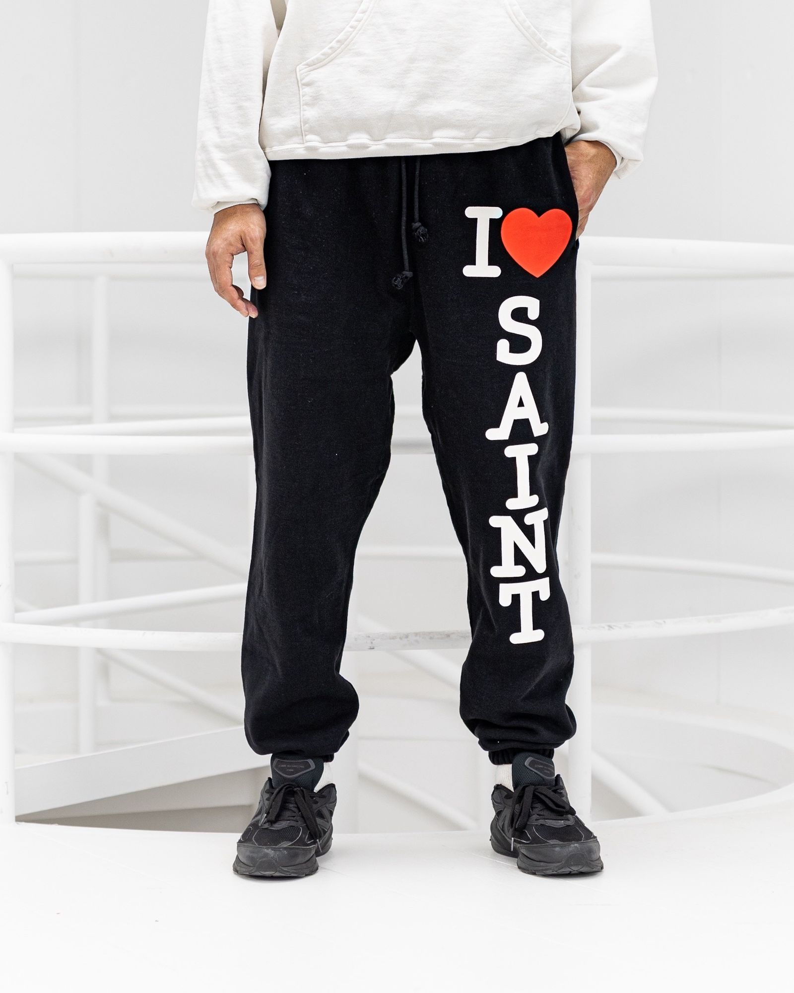 セントマイケル 26SS I LOVE SAINT SWEAT PANTS(SM-MK8-0000-062)BLACK★1月10日(土)発売！