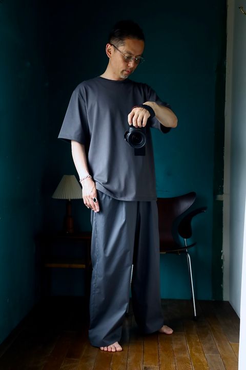 Graphpaper Solotex Twill Wide Chef Pants(GRAY)スタイル