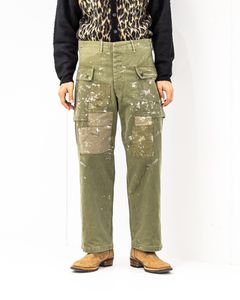 BOW WOW 25FWバウワウ PAINT STAINED USMC P-44 HBT TROUSERS(BW252-PU4HT)PAINT STAINED OD★10月11日(土)発売！