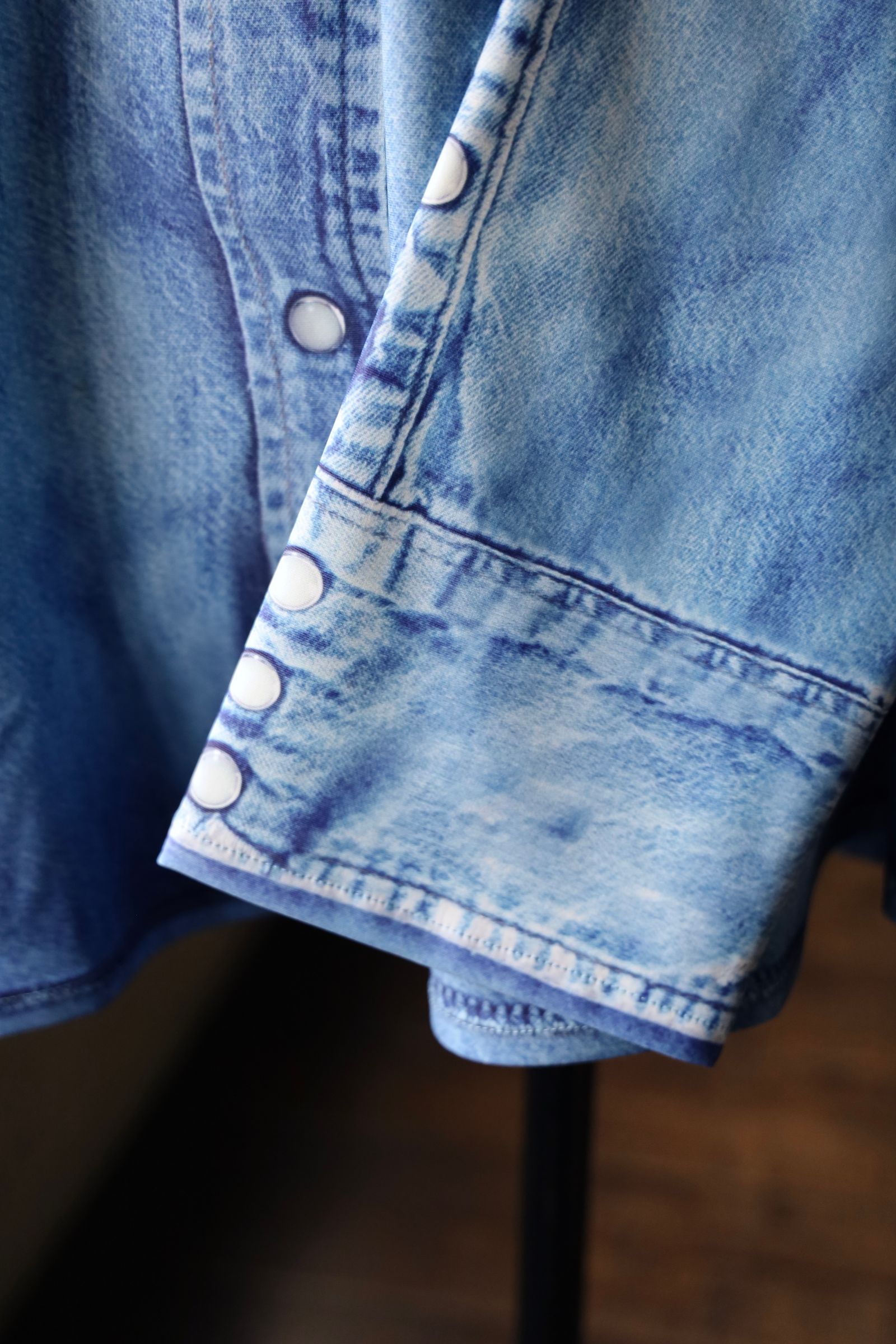 トーキングアバウト ジ アブストラクション 25SS PRINT PO SHIRT(NPT-SH-001)DENIM