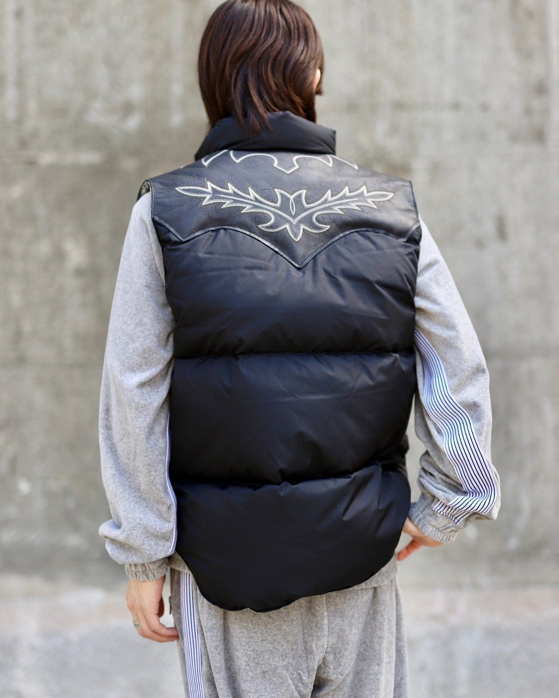 RAFU ラフ 23AW RMFC DOWN VEST W/EMB'Dスタイル