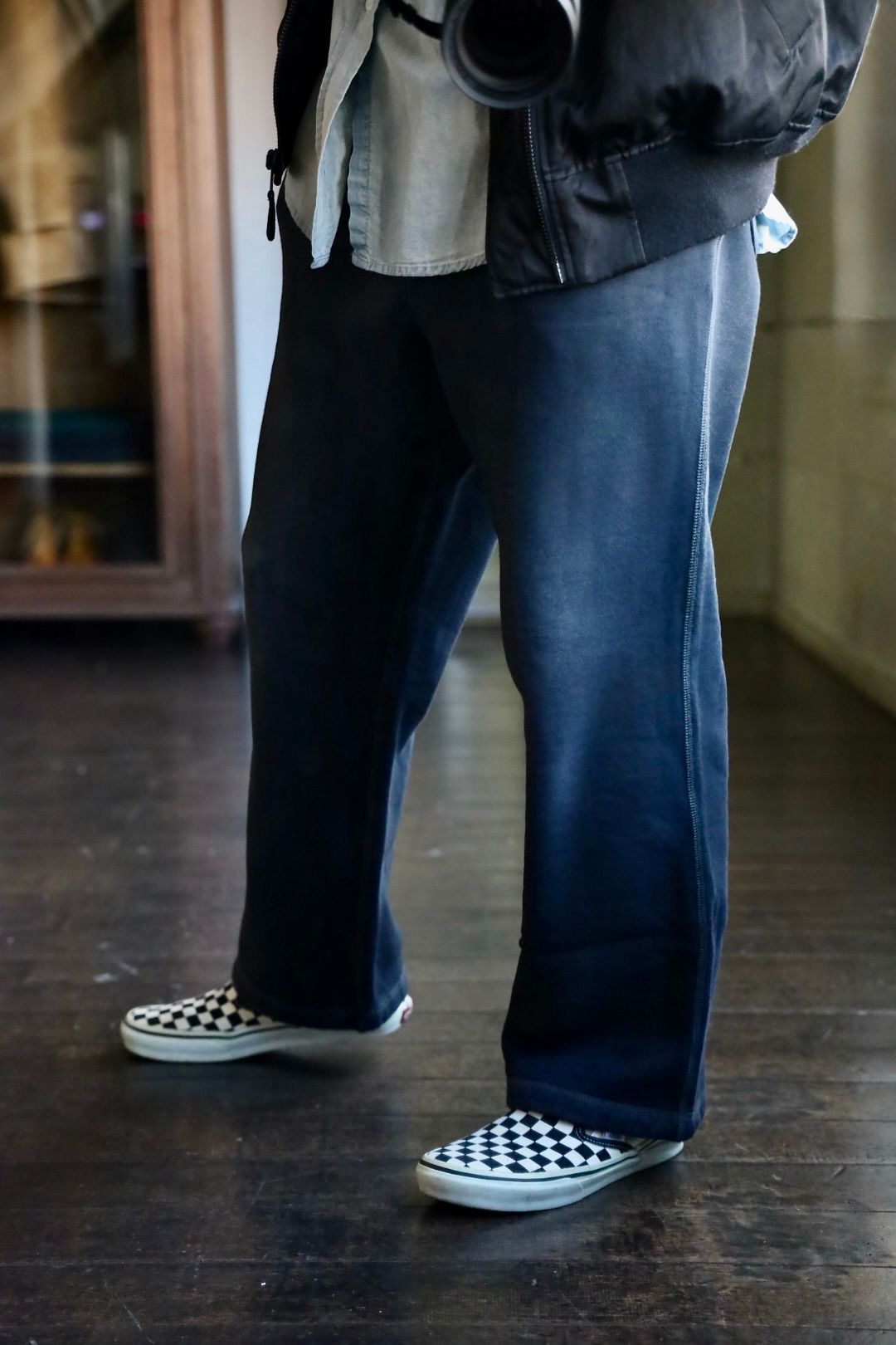 25SS a.presse アプレッセ Vintage スエット A.PRESSE - アプレッセ Vintage Sweat Pants(25SAP-05-10K)BLACK