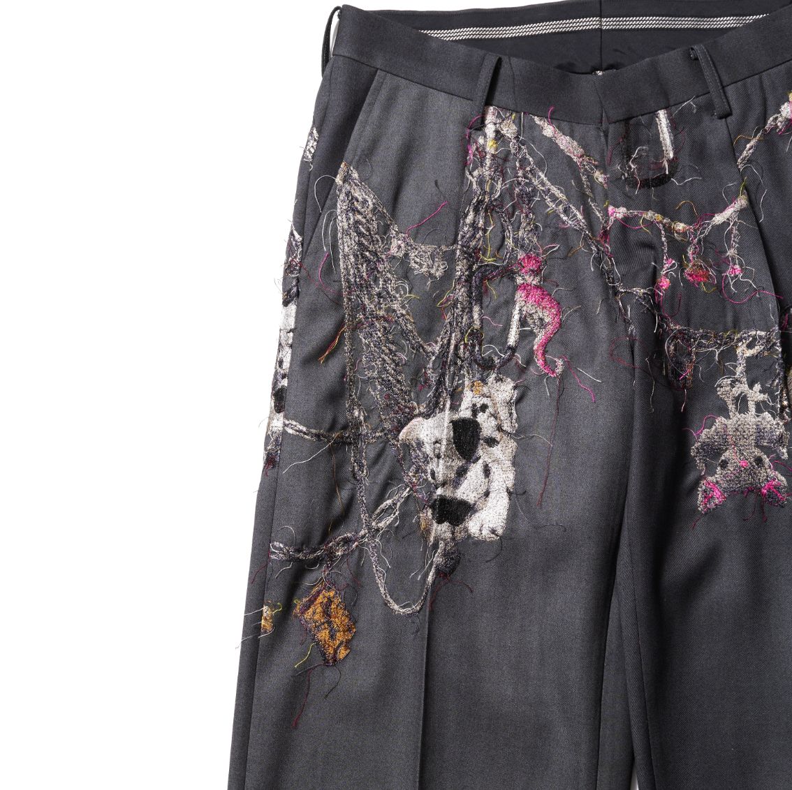 doublet 25AW  EMBROIDERED CHAIN TAILORED TROUSERS (25AW16PT320) CHACORL☆8月9日(土)発売！