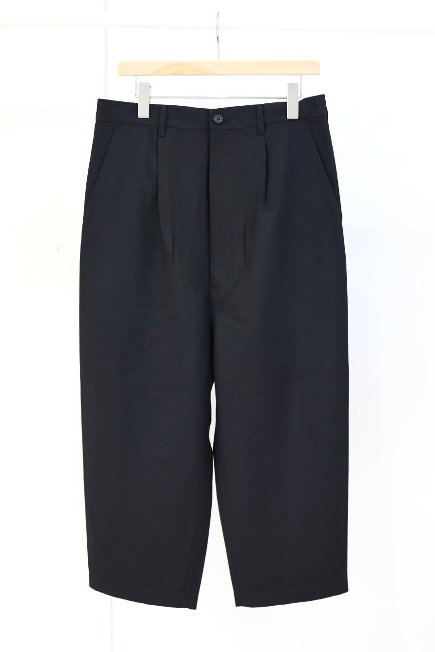 コムデギャルソンオム26SS ウールポプリン2タックパンツ(HQ-P102-051)BLACK☆2月6日(金)発売！