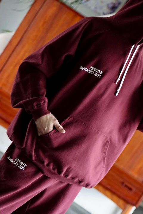 S.F.C RAGLAN HOODIE"BURGUNDY"style.