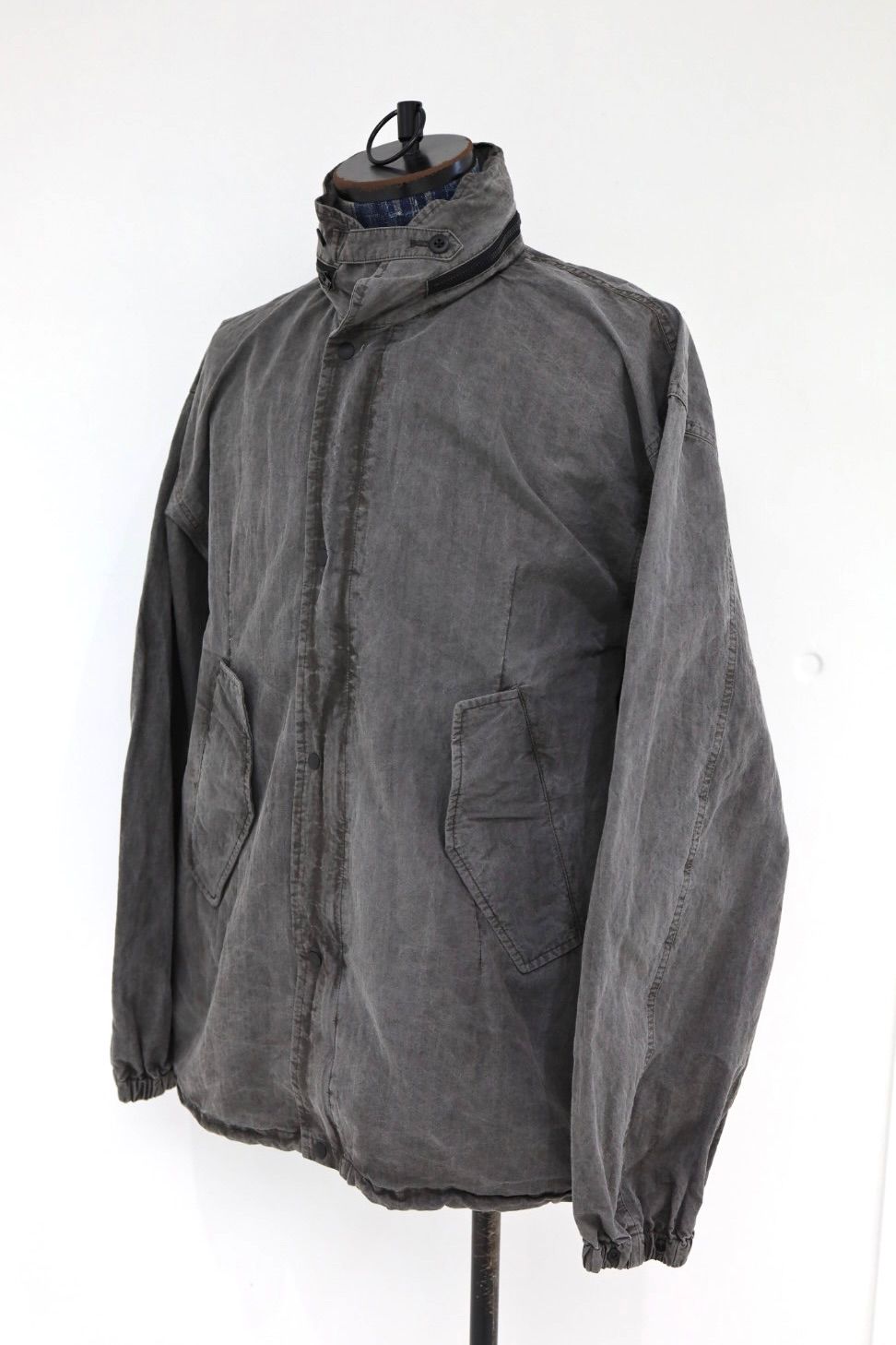 イズネス 26SS ジャケット Pigment-Dyed Jacket(26SS_06_1008SSJK03W) BLACK ☆新作発売！