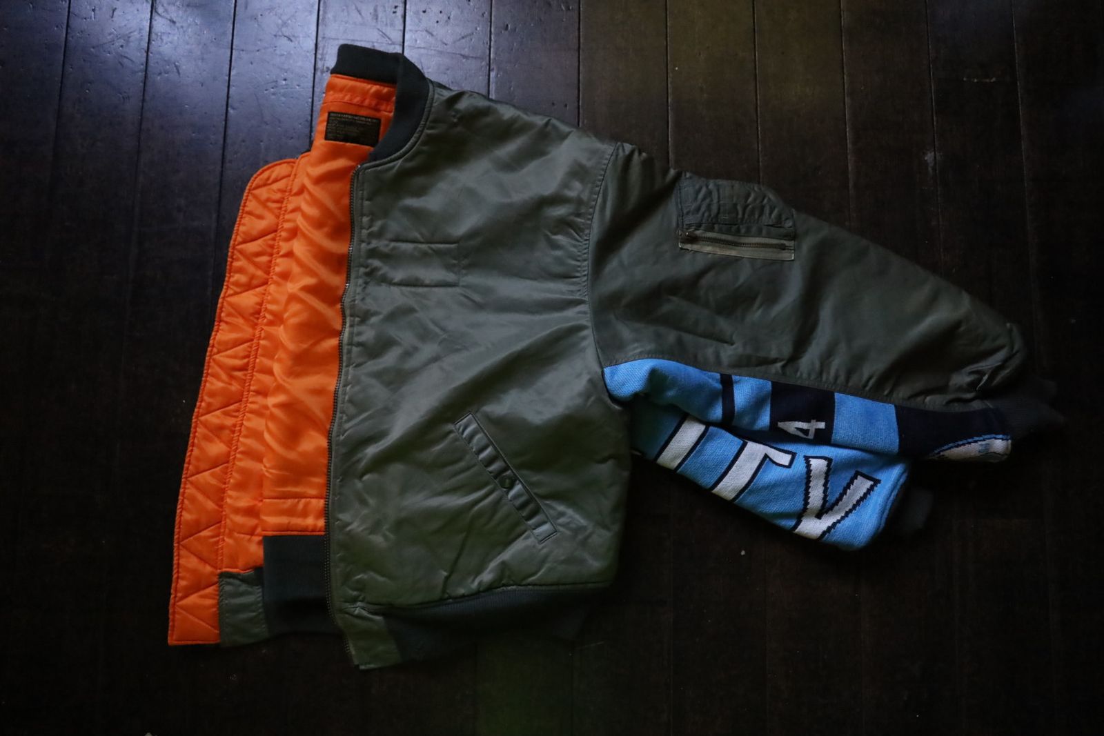 セントマイケル24AW DAMEGE MA-1 (SM-YS1-0000-064)KHAKI