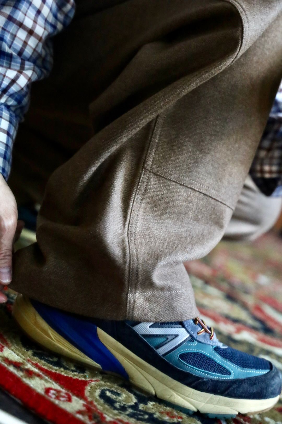 S.F.C 25FW エスエフシー CASHMERE WOOL DOUBLE KNEE PANTS(SFCFW25P08)Beige M