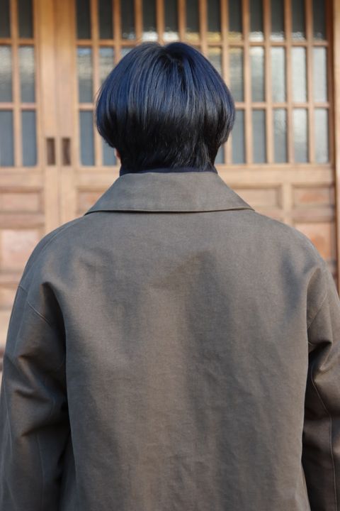 A.PRESSE  Motorcycle Half Coat"OLIVE"style