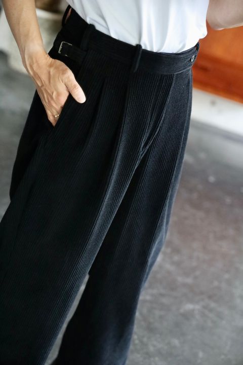 A.PRESSE STYLE2 Wool Corduroy Jacket"BLACK"スタイル.2025.8.30.