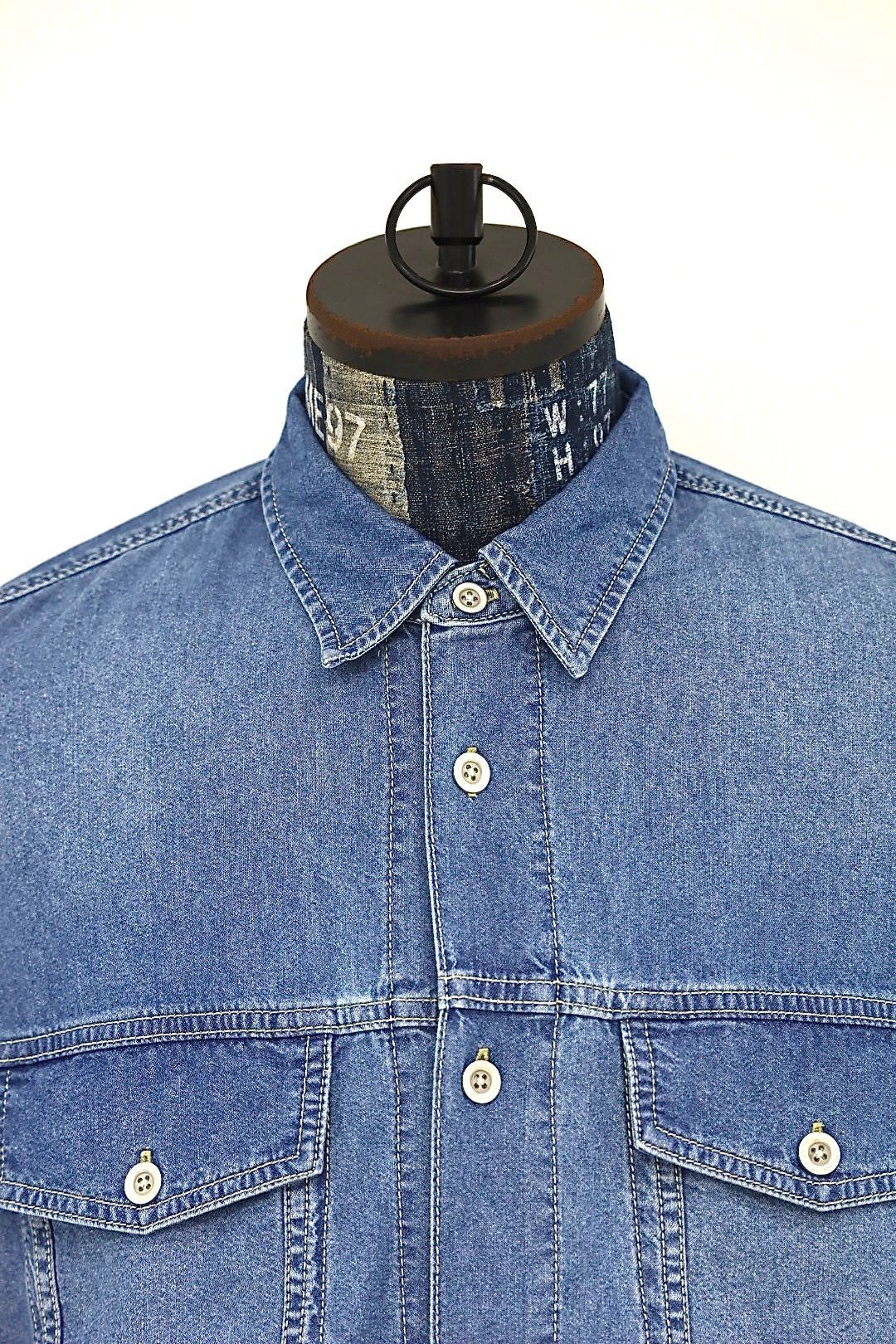 フレッシュサービス 26AW N/C TECH DENIM TRUCKER SHIRT(FSC263-50043)LIGHT WASH☆9月5日(土)新作発売！