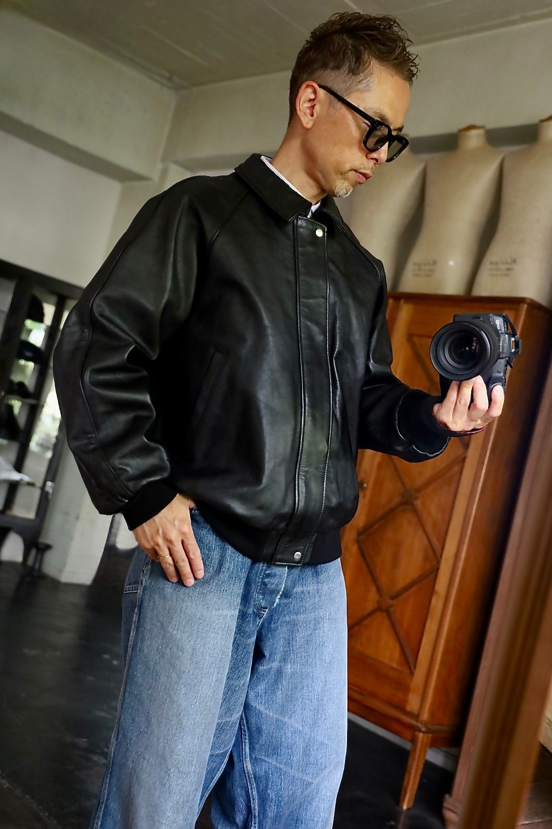 Graphpaper Cow Leather Raglan Blousonスタイル2026.8.30.