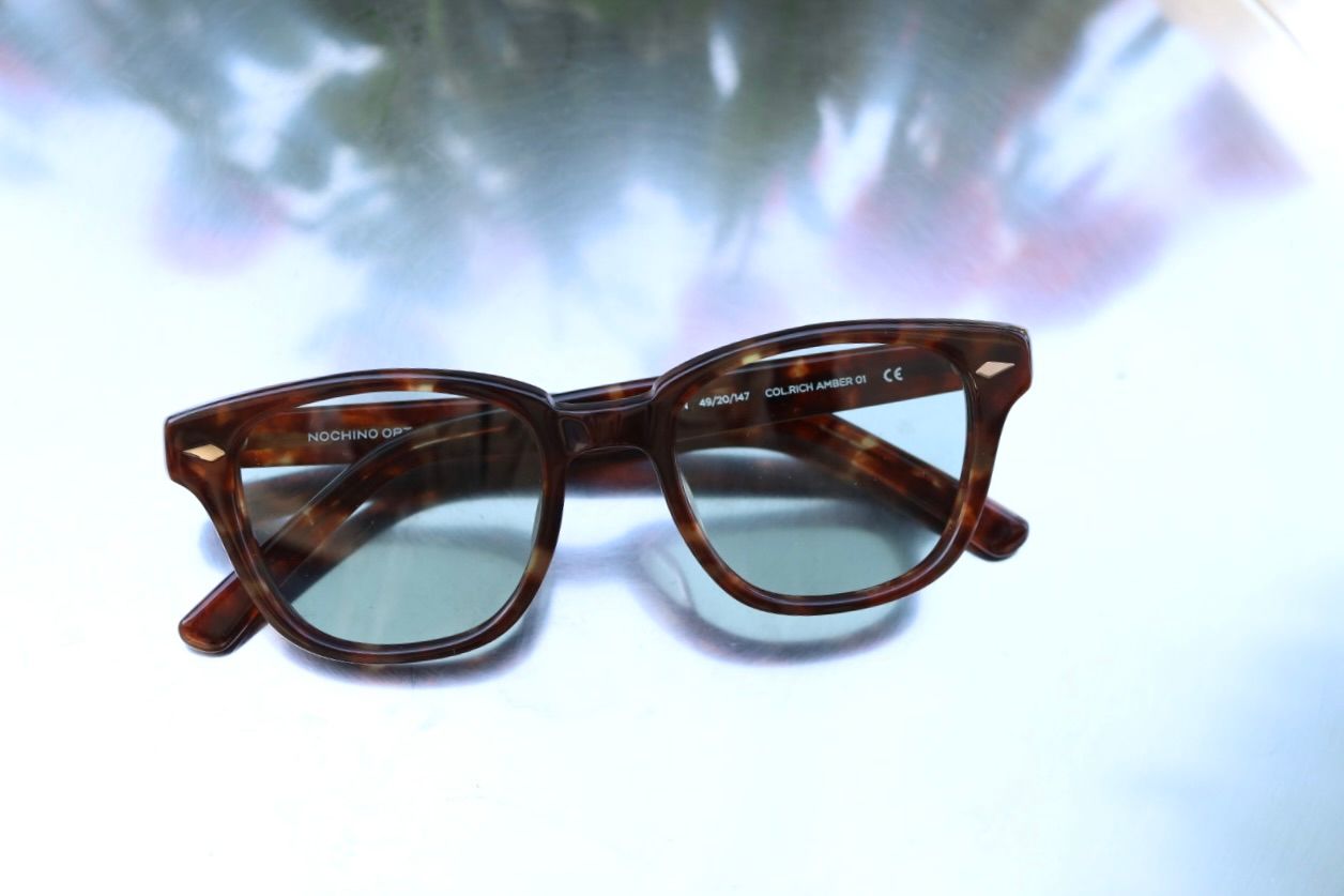 ノチノオプティカル "SANSUI" #3. RICH AMBER × GREY GREEN to D.GREY(調光モデル)