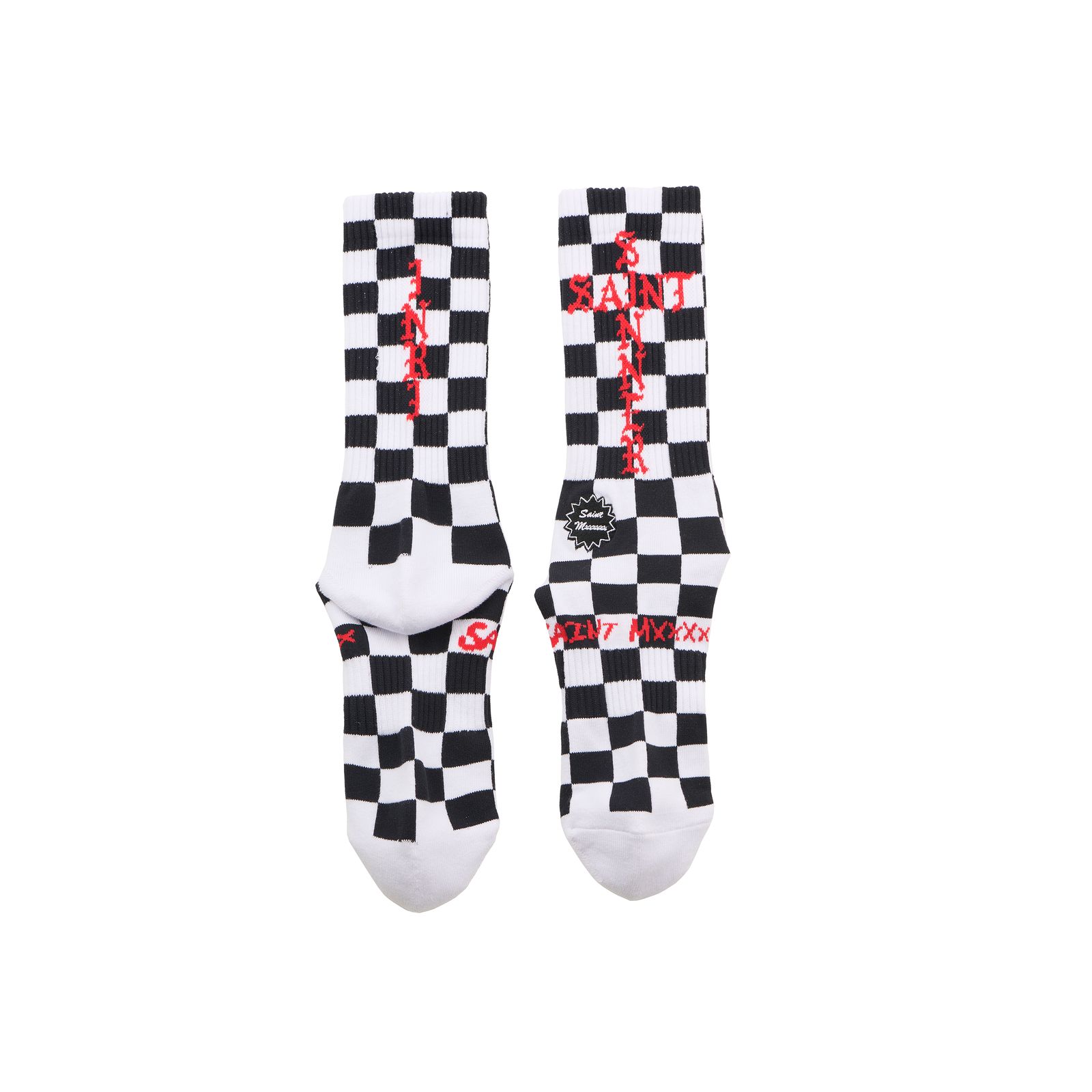 セントマイケル SAINT SINNER SOCKS(SM-HR1-0000-117)WHITE/BLACK