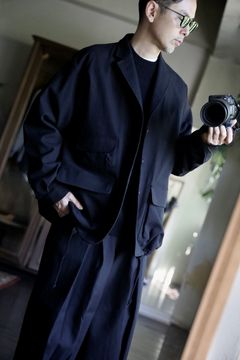 COMME des GARCONS HOMME ウールサージ縮絨ドローコードジャケットスタイル2024.10.05.