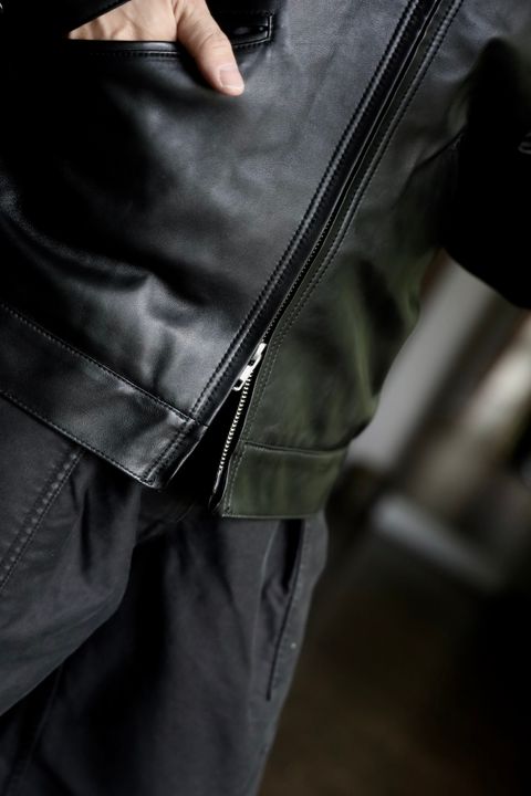 LASTMAN 24AW ラストマン大久保篤志 LEATHER DRIZZLER JACKETスタイル