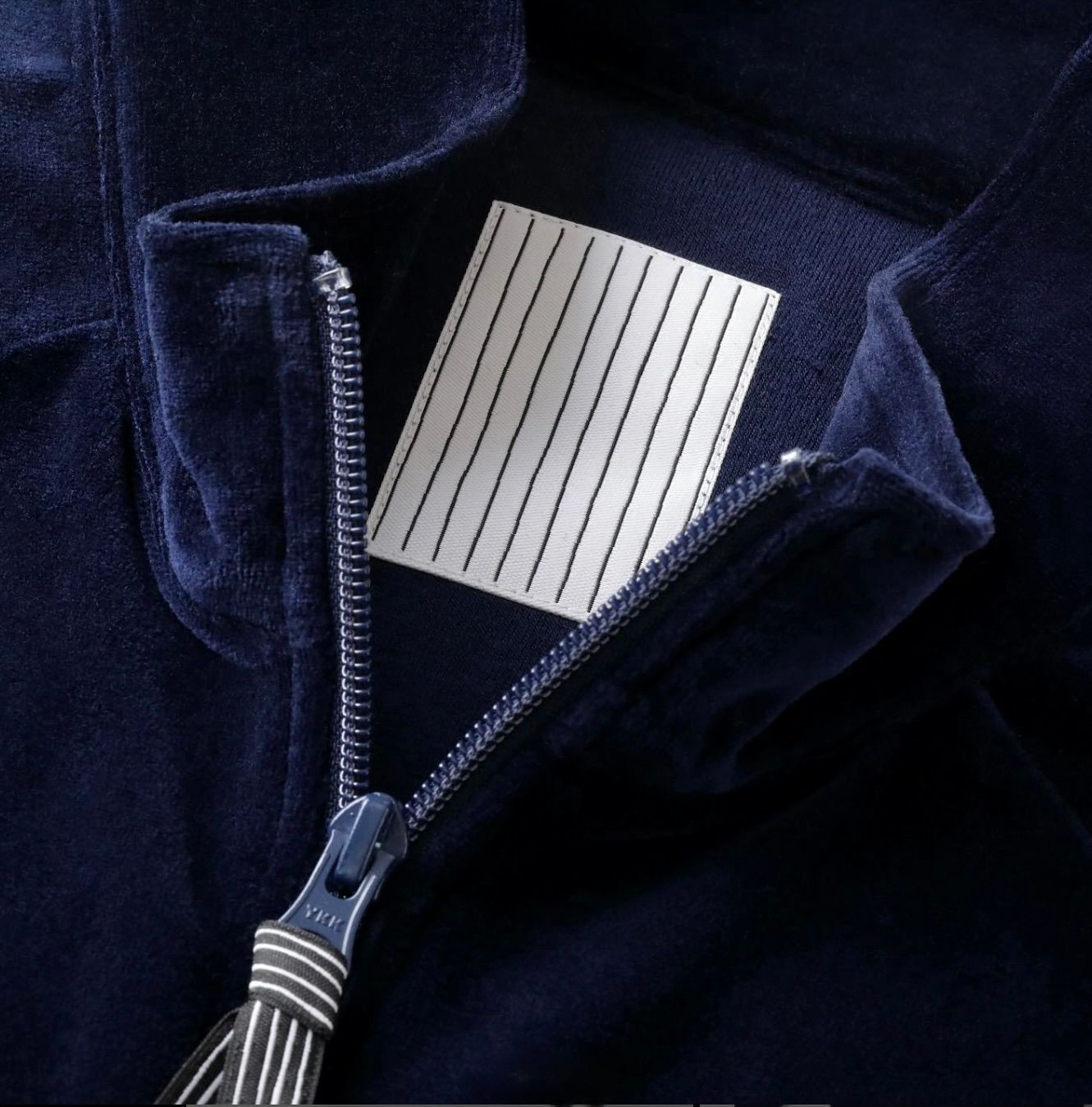 S.F.C 23FW VELOUR TRACK JACKET(SFCFW23CS06)Navy