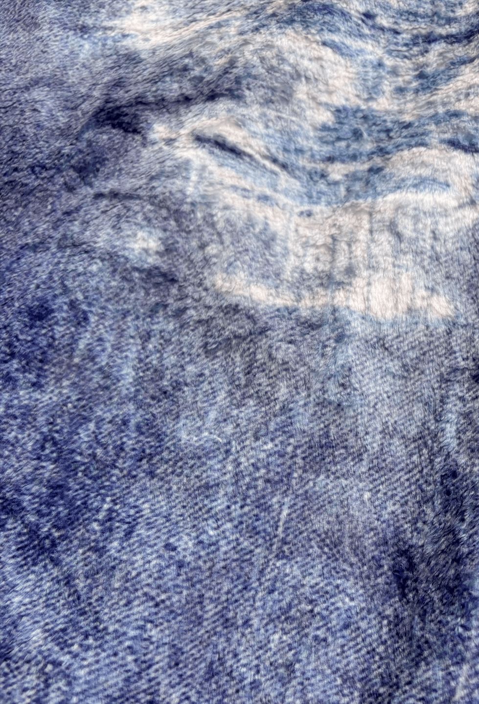 トーキングアバウト ジ アブストラクション 25AW FLEECE DENIM PRINT WIDE PANTS (2526AW-PT-005)BLUE☆新作発売！