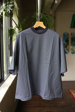 イズネス23SSバルーンTシャツ BALLOON  T-SHIRT(31SSSH05-1)NAVY×WHITE BORDER