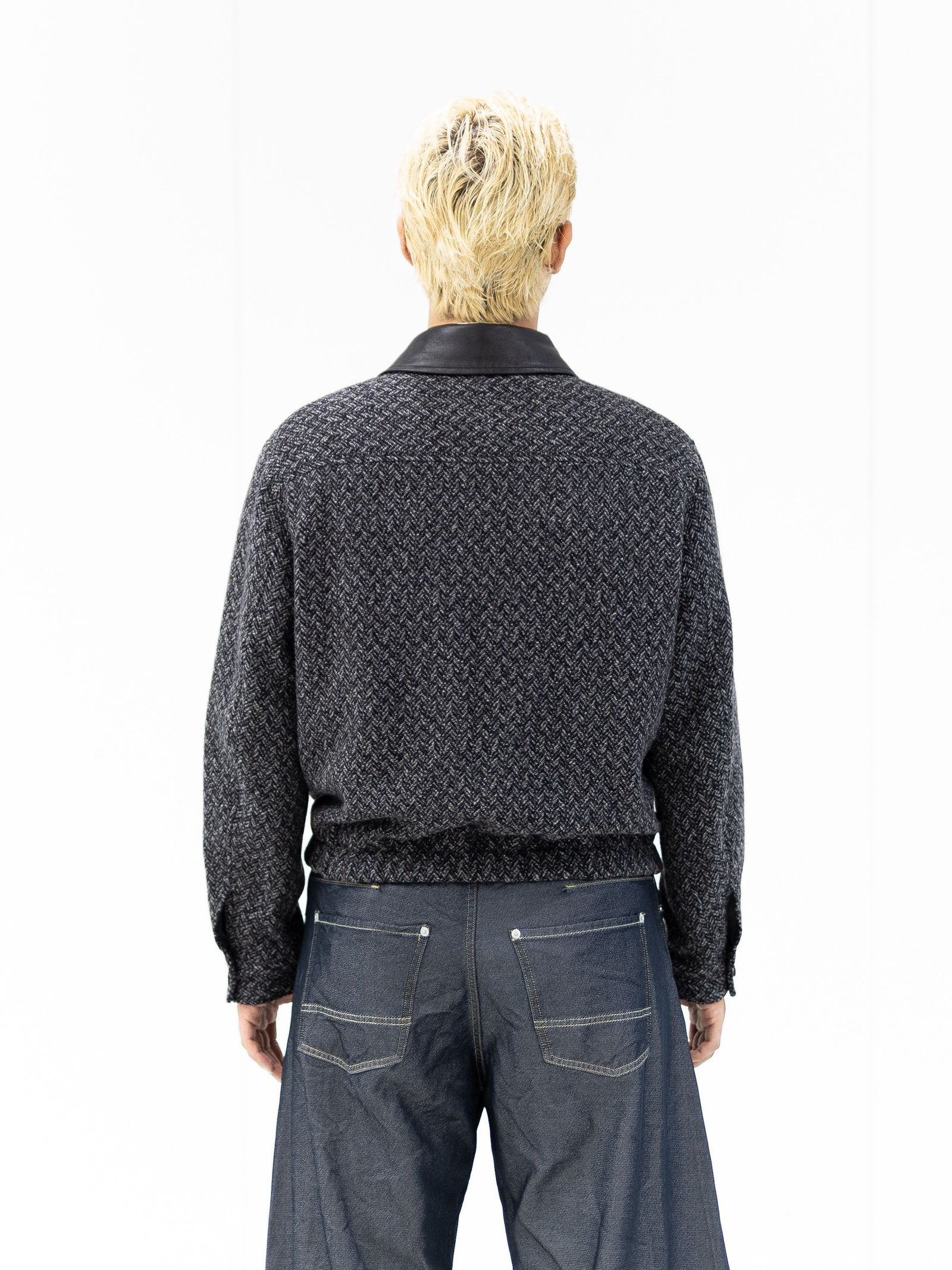 YOKE Herringbone Tweed Zip Blouson MARKスタイル