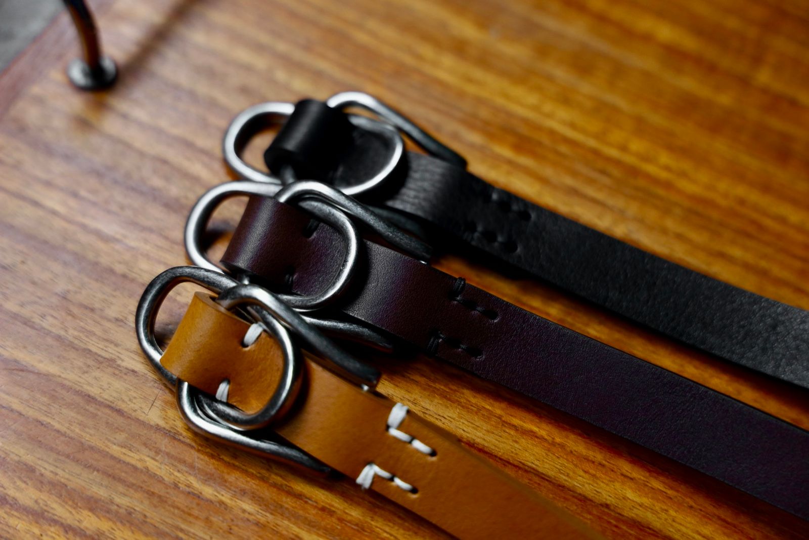 YOKE ベルト　ブラック YOKE - 【残りわずか】Double Buckle Leather Belt | ACRMTSM