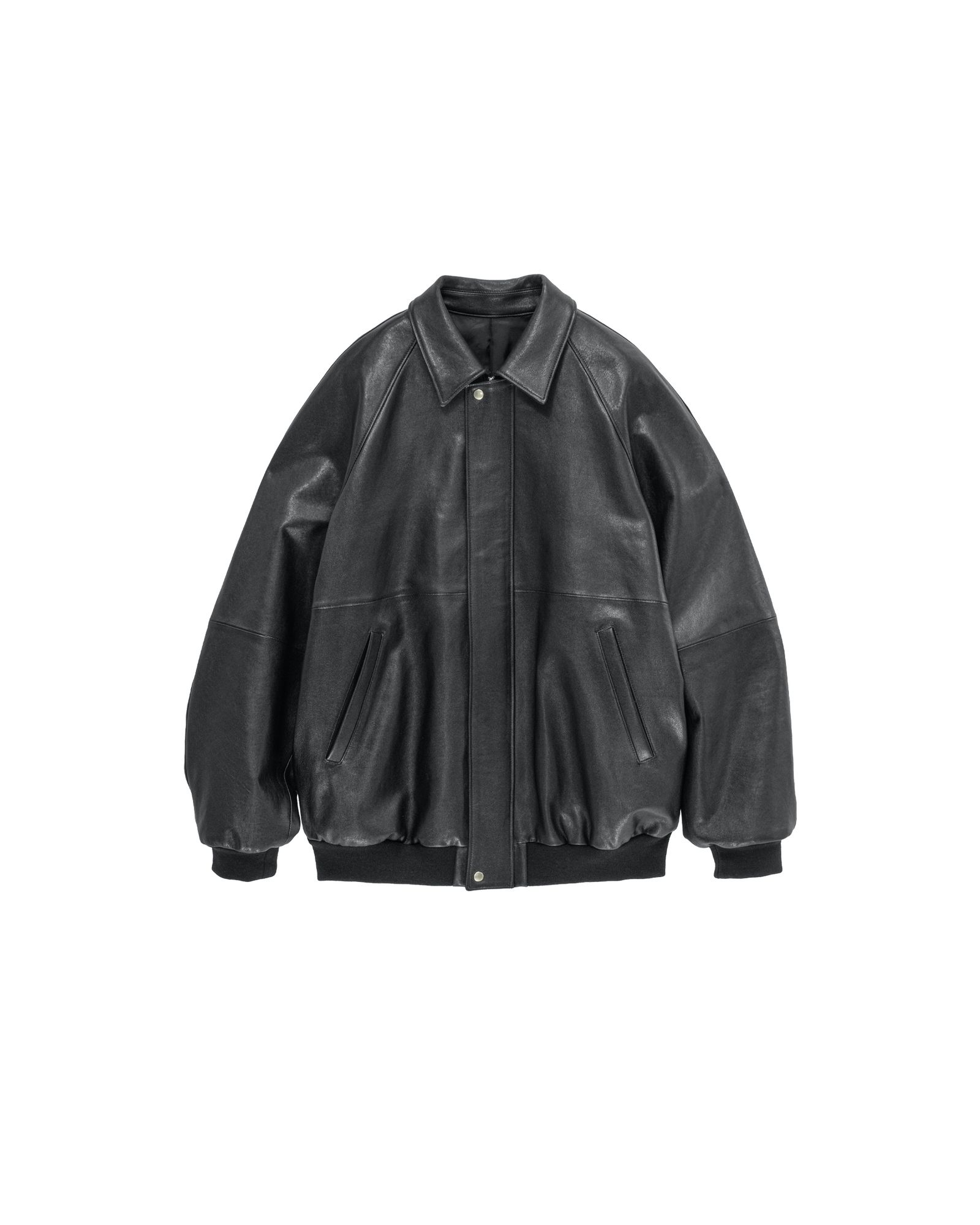 グラフペーパー Cow Leather Raglan Blouson(GU263-30320)BLACK☆8月29日(土)発売！