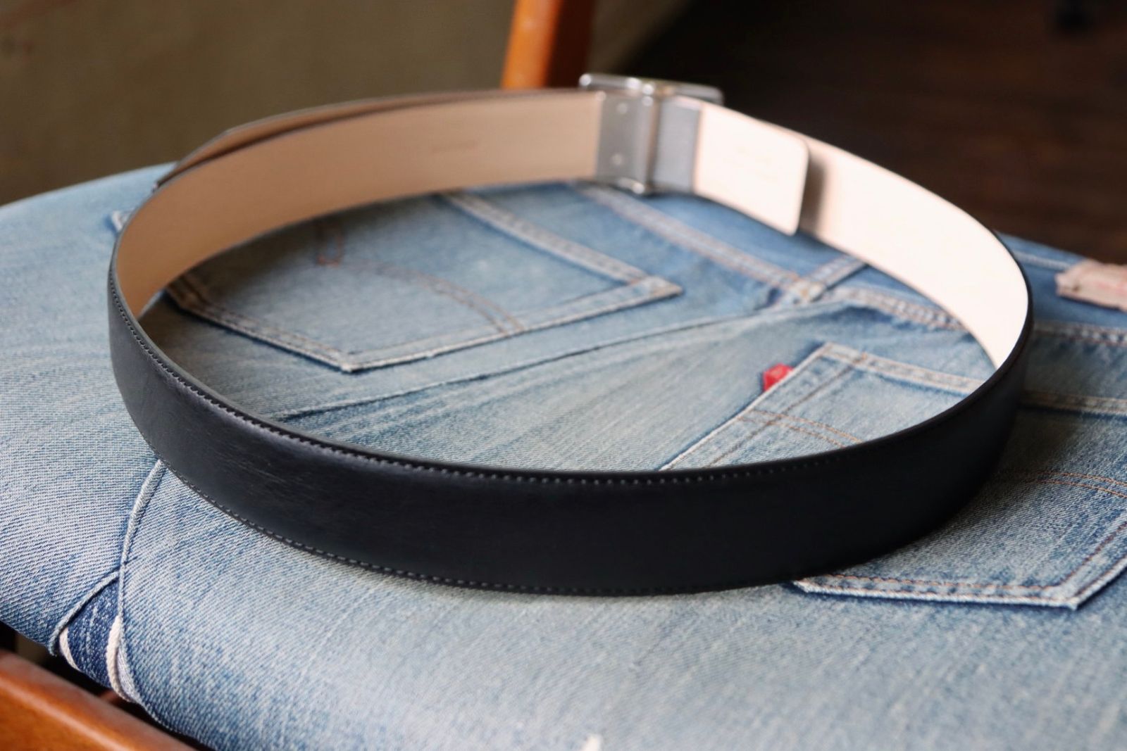 Graphpaper - グラフペーパー23AW Holeless Leather Classic Belt