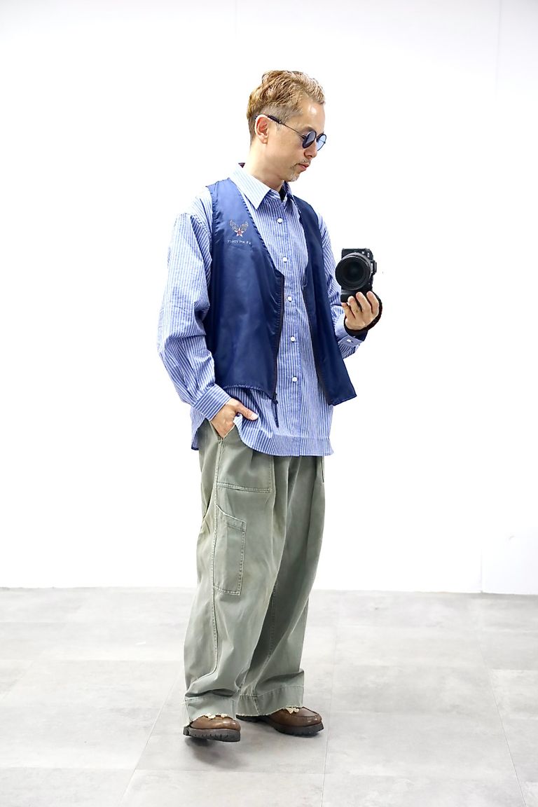 FreshService 26SS HRAFTeX® L/S STRIPE SHIRT"BLUE STRIPE"スタイル