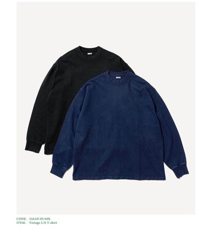 A.PRESSE - Vintage L/S T-shirt (24AAP-05-04K)NAVY | mark A.PRESSE - Vintage L/S T-shirt (24AAP-05-04K)NAVY | mark