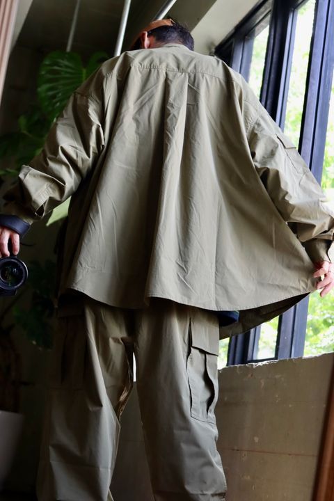 FreshService 23AW DRY TYPEWRITER TACTICAL POCKET L/S SHIRT"KHAKI"スタイル