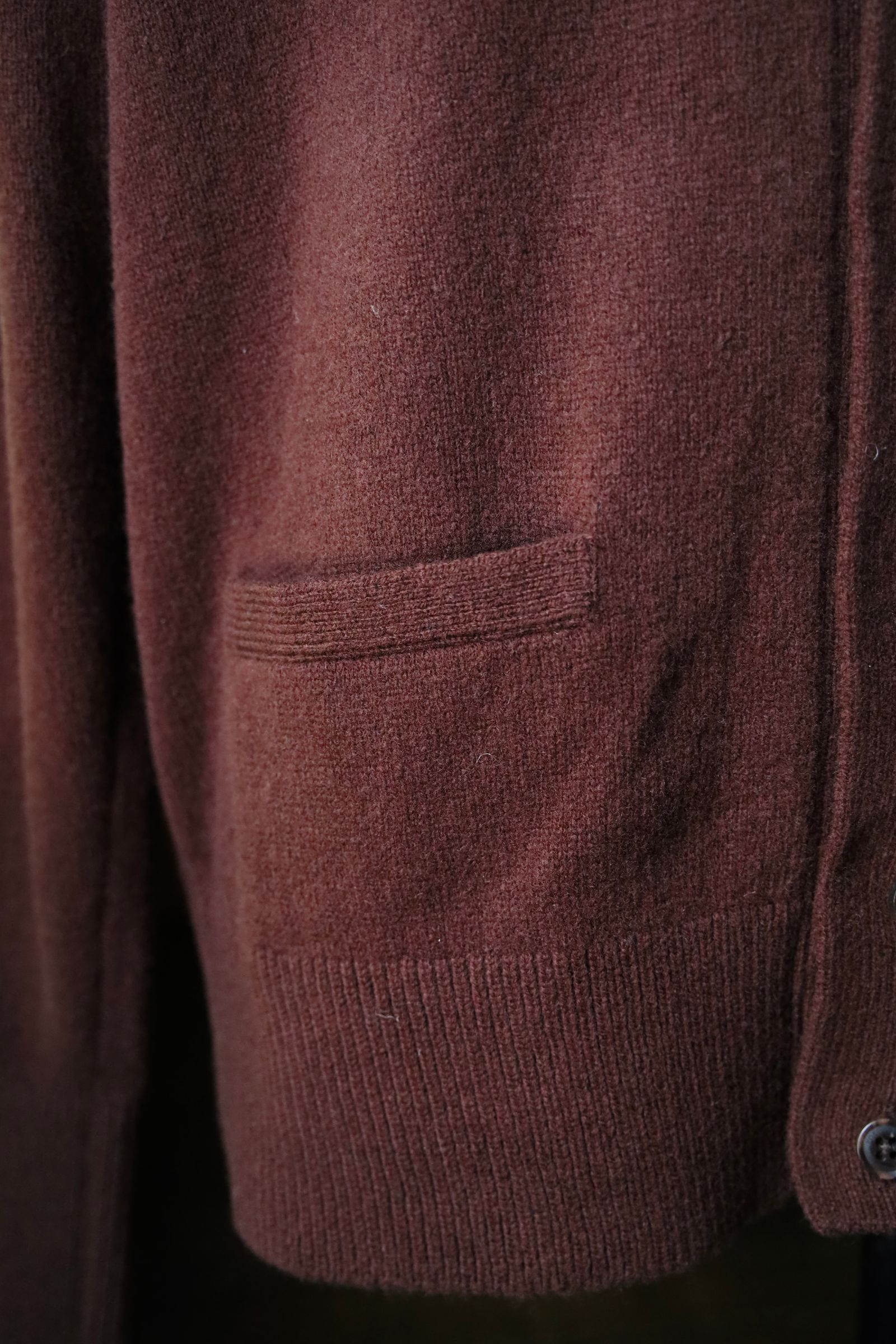 ヨーク24FW PAINTED ELBOW PATCH CARDIGAN(YK24FW0821S)BROWN