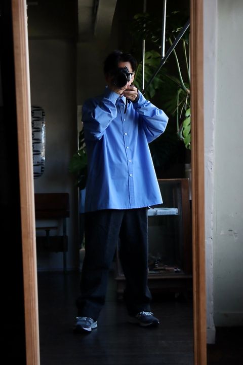 Graphpaper High Count Broad Regular Collar Shirtスタイル.2022.12.13.