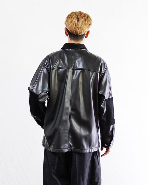 コムデギャルソン オム フェイクレザーボンディングジャケット スタイル 新作発売！