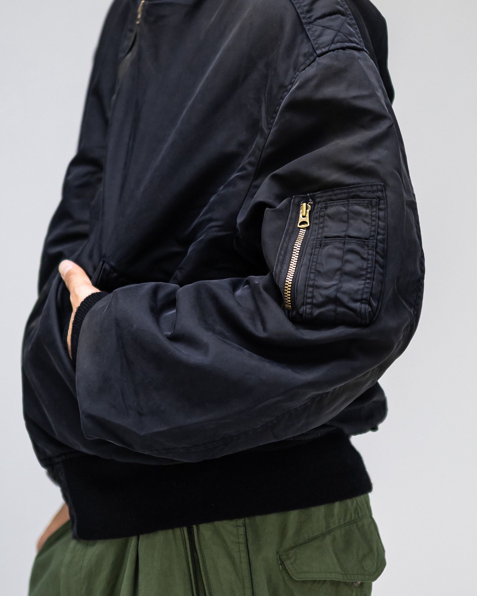 BOW WOW 25FWバウワウ ジャケットL-2B FLIGHT JACKET AGED(BW252-L2FJ) AGED BLACK