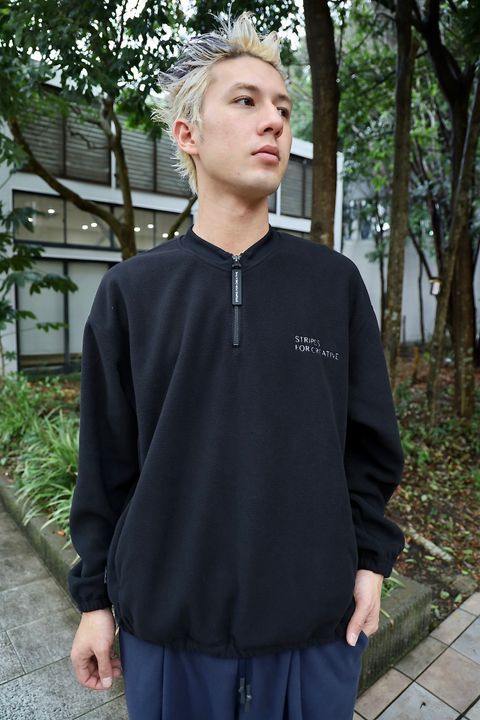 S.F.C 25FW SPOT エスエフシー FLEECE BASEBALL HALF ZIP JACKET(SFCFW25J01SP)Black☆12月20日(土)発売！