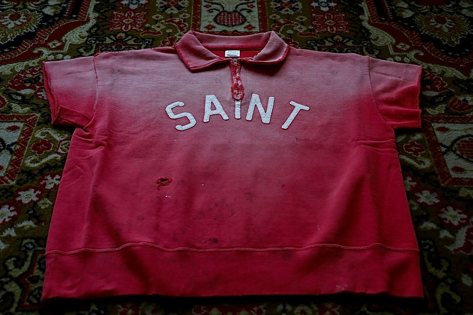 セントマイケル 26SS SAINT HALF ZIP SWEAT(SM-MK8-0000-053)RED☆4月11日(土)発売！