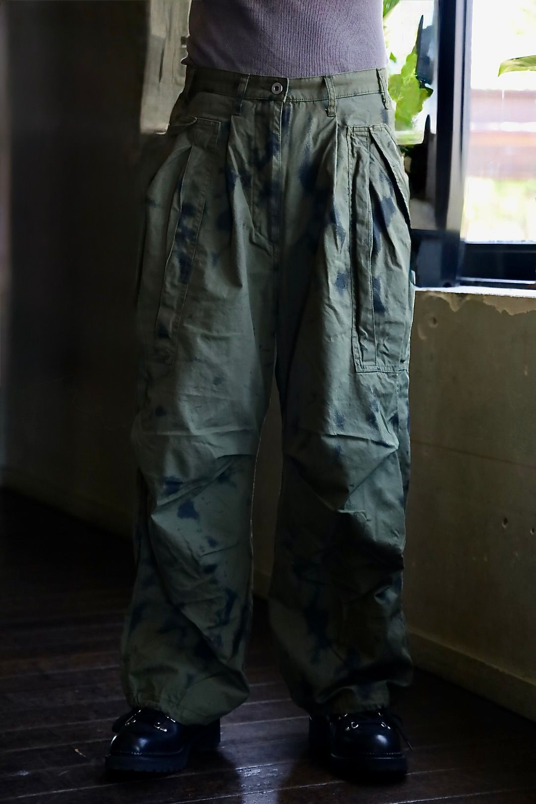 Gurank グランク Poplin camouflage cargo pants(2552)KHAKI/BLACK★新作発売！