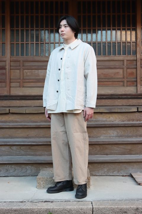 Ets.MATERIAUX  22SS French coveralls"OFF WHITE"style